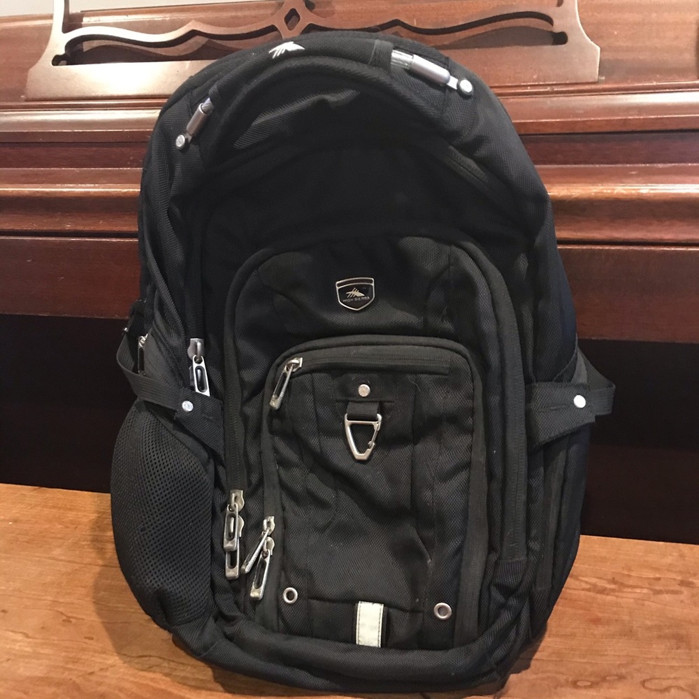 High Sierra black backpack
